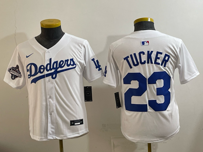 youth 2026 Los Angeles Dodgers #23 Tucker White Game Nike MLB Jersey 001->youth mlb jersey->Youth Jersey